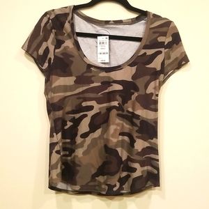 NWT INC Scoopneck Camo Tee, S